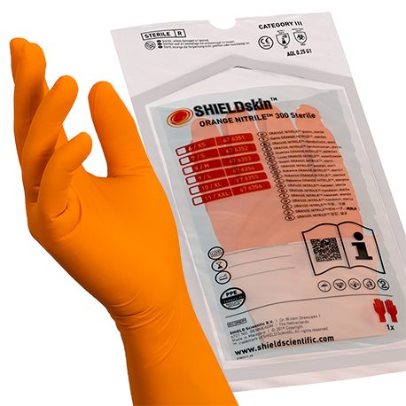 Gants de protection orange en 58% de Nitrile et 42% de polyestère