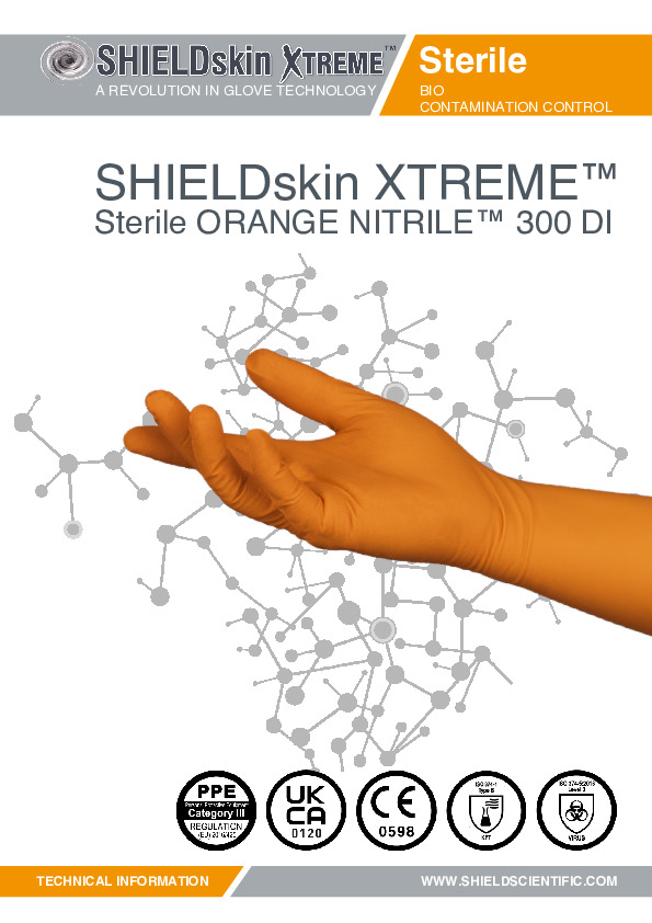 PDF SHIELDskin XTREME™ Stérile ORANGE NITRILE™ 300 DI