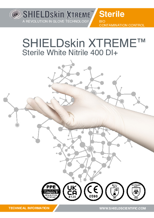 PDF SHIELDskin XTREME™ Sterile White Nitrile 400 DI+