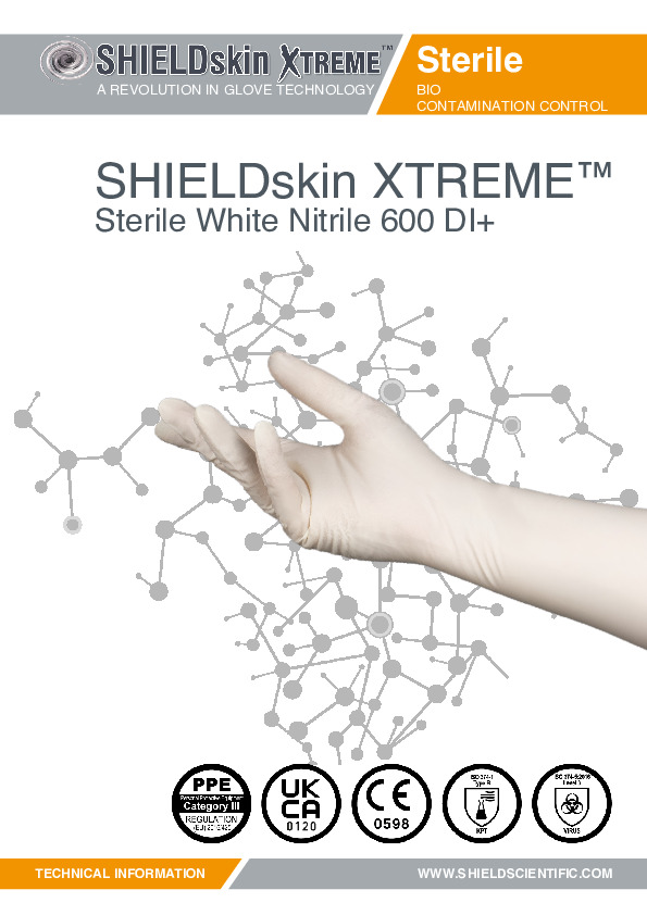 PDF SHIELDskin XTREME™ Sterile White Nitrile 600 DI+