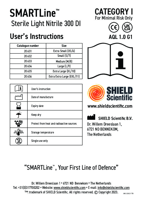 PDF SMARTLine™無菌ライト ニトリル 300 DI